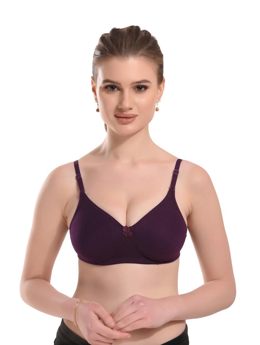 purple hosiery backless bra
