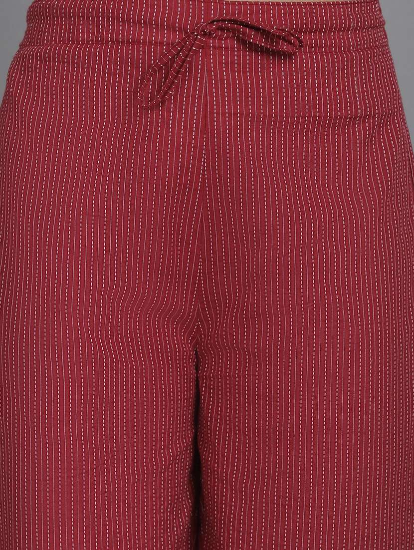 women mid-rise stripes tapered pant - 20930948 - Standard Image - 5