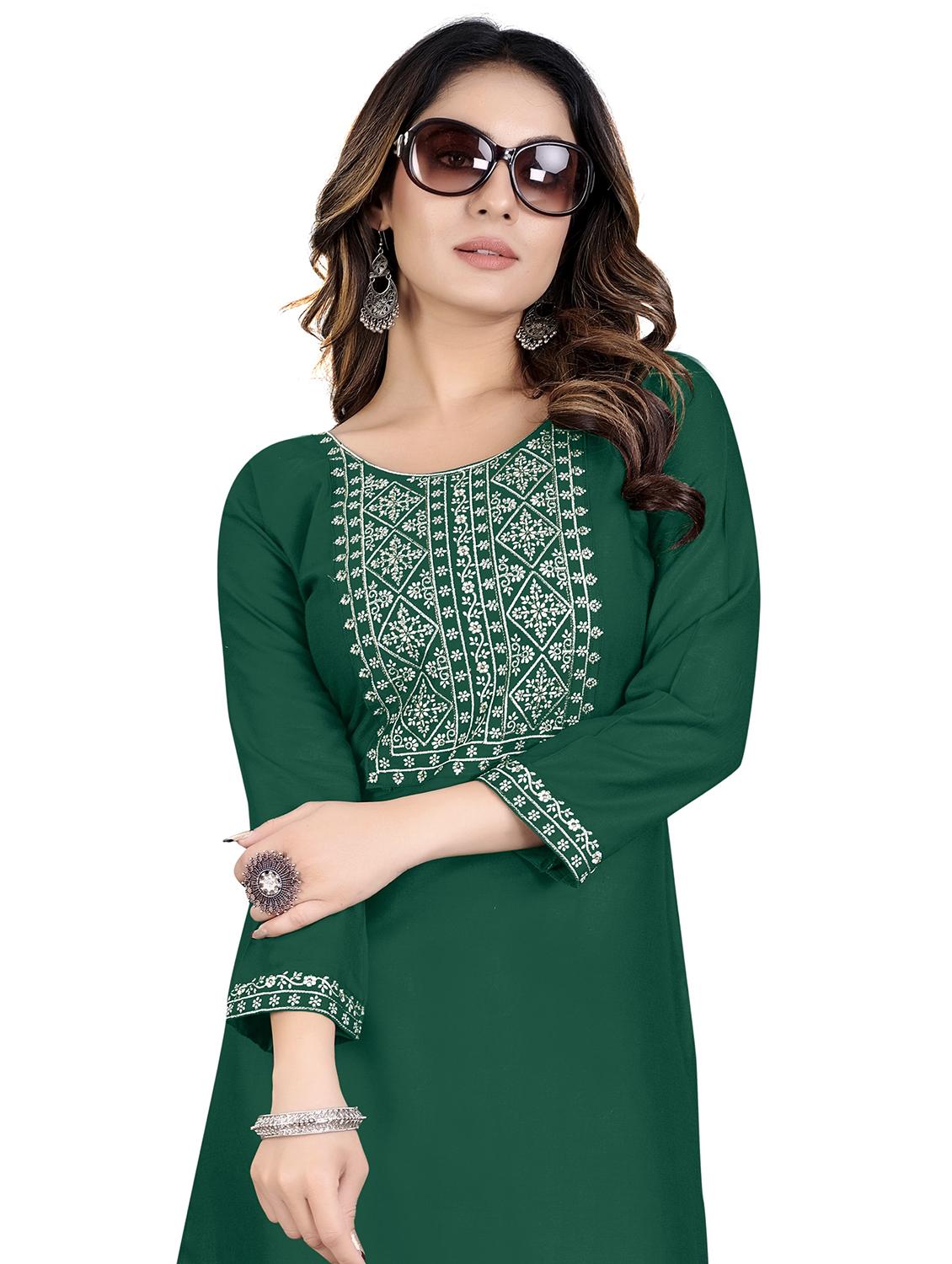 embroidered straight kurta - 20932721 - Standard Image - 3
