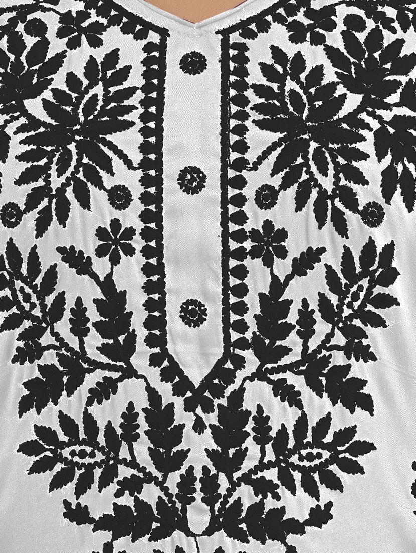 chikankari work straight kurta - 20932779 - Standard Image - 3