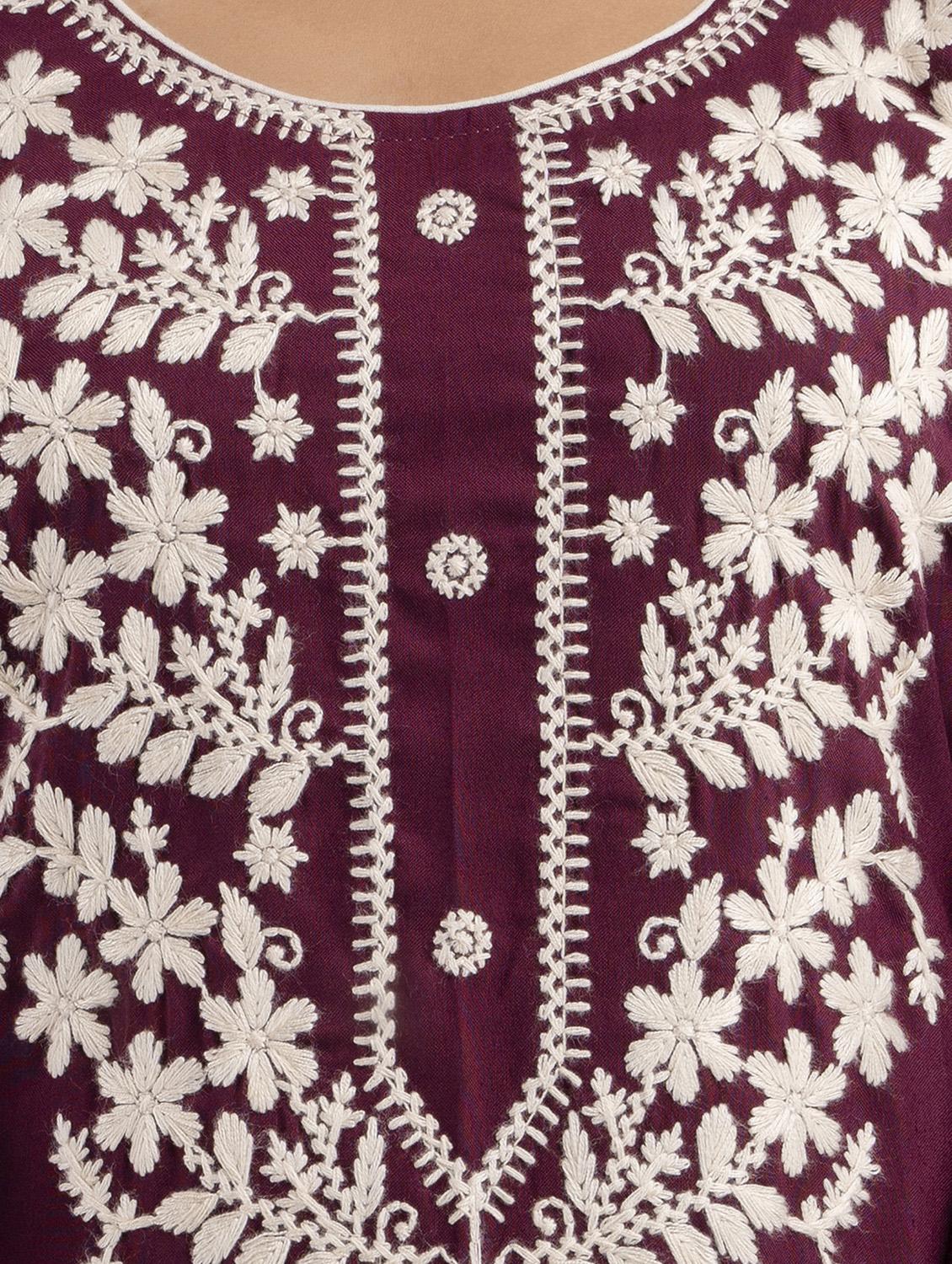 chikankari work straight kurta - 20932782 - Standard Image - 5