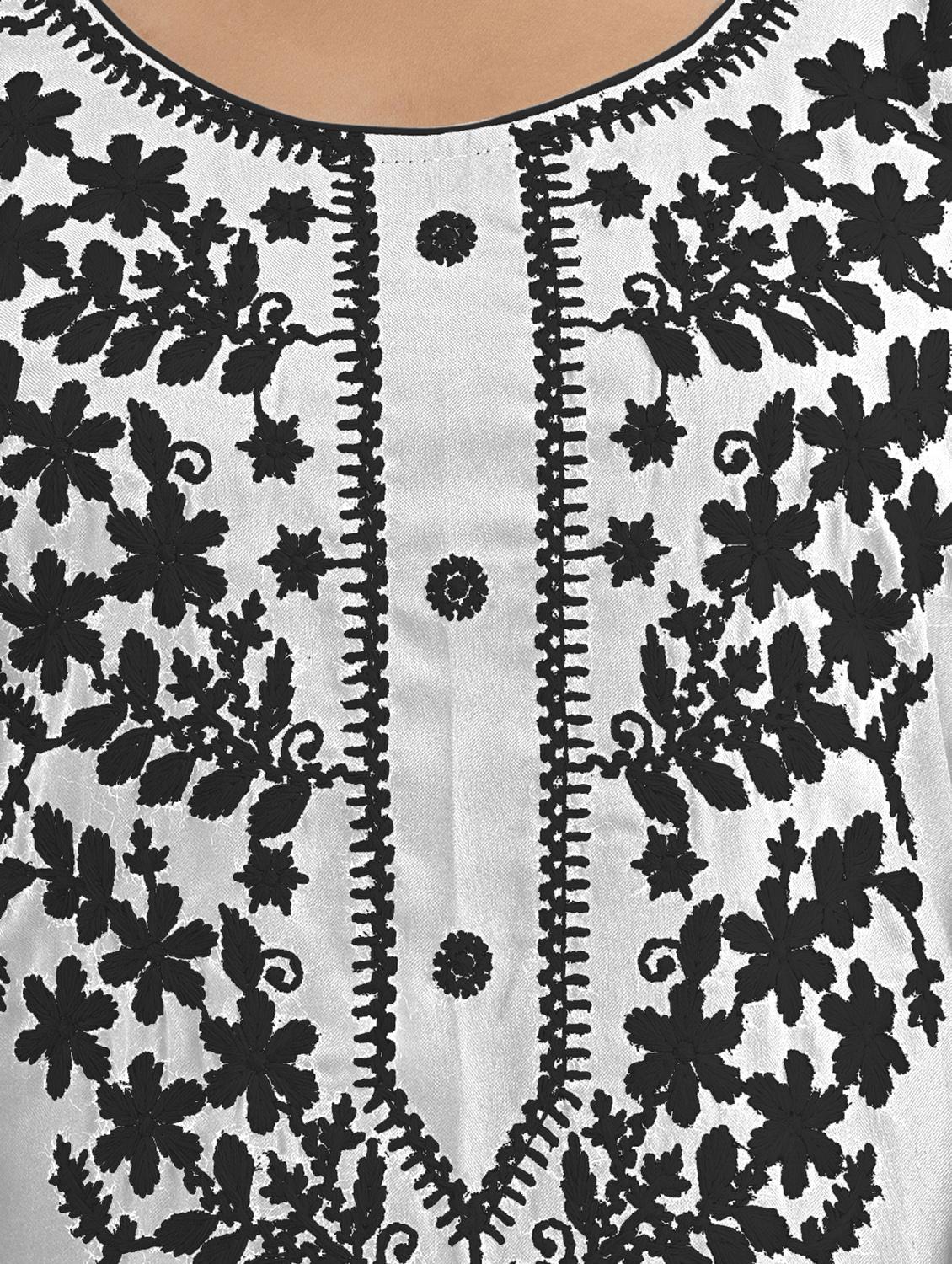 chikankari work straight kurta - 20932783 - Standard Image - 3