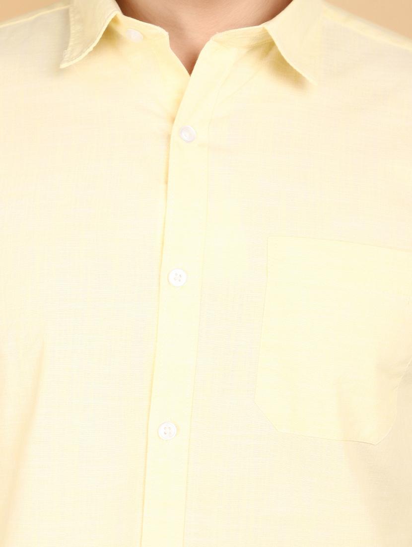 men solid cotton long sleeve casual shirt - 20934300 - Standard Image - 5