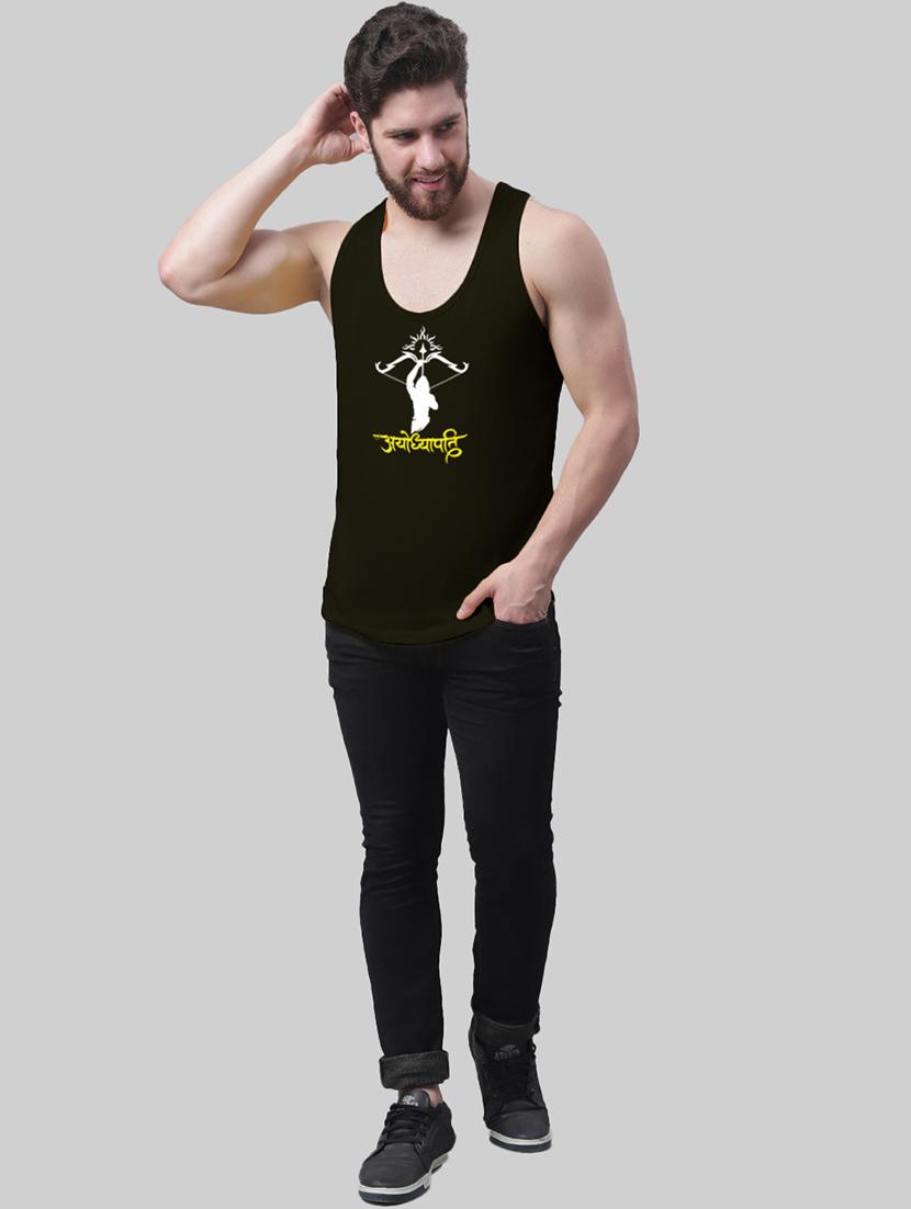 black cotton vest - 20934569 - Standard Image - 3