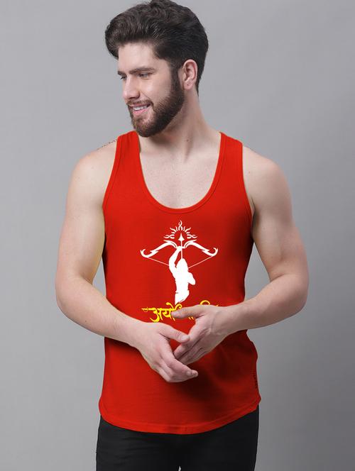 red cotton vest - 20934570 - Standard Image - 0