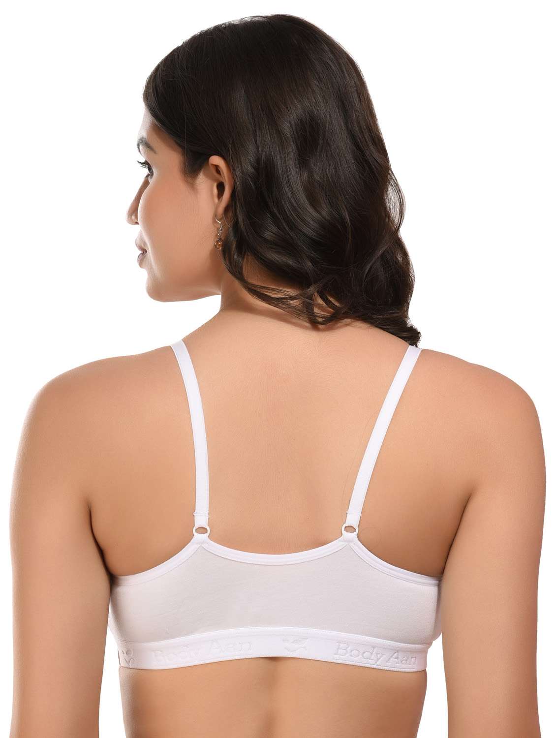 white cotton sports bra - 20938067 -  Standard Image - 3