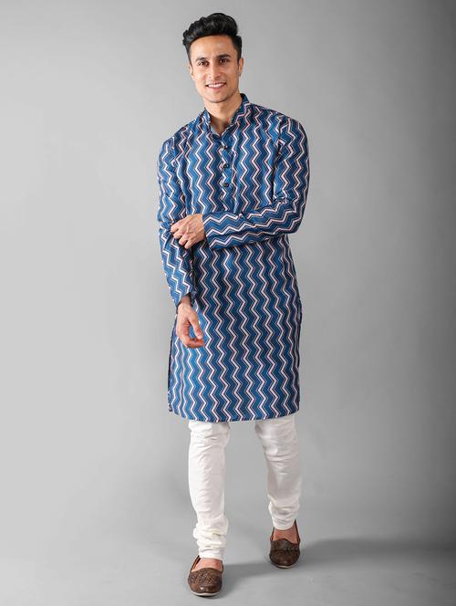 men long sleeve kurta churidar set - 20942883 -  Standard Image - 0