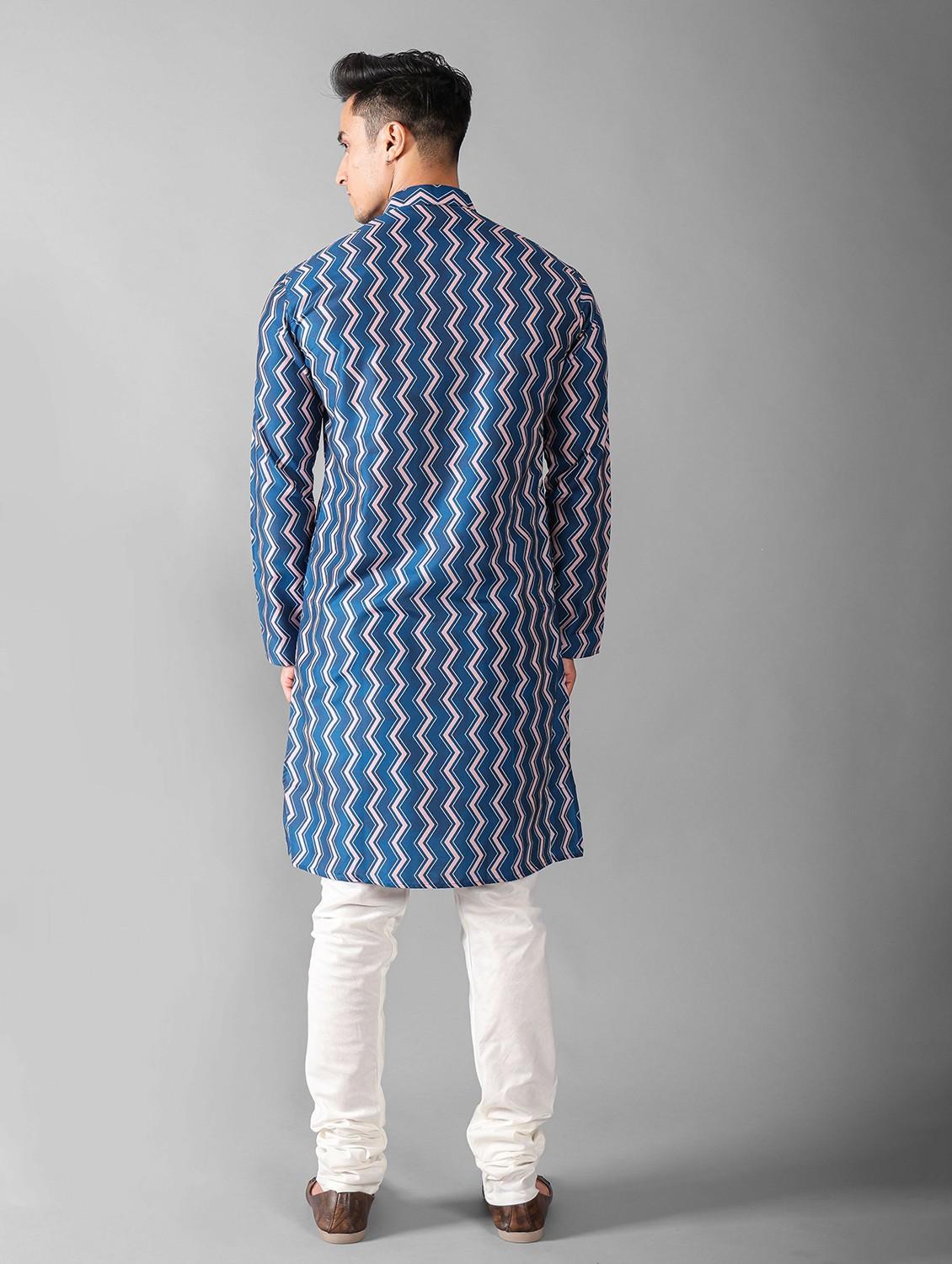 men long sleeve kurta churidar set - 20942883 - Standard Image - 3
