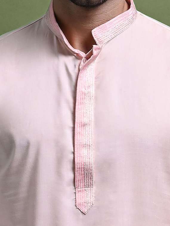 men's solid color kurta churidar set - 20942901 - Standard Image - 3