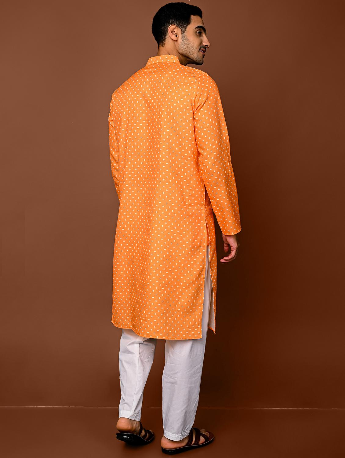 men's self designed kurta pyjama set - 20943050 - Standard Image - 3