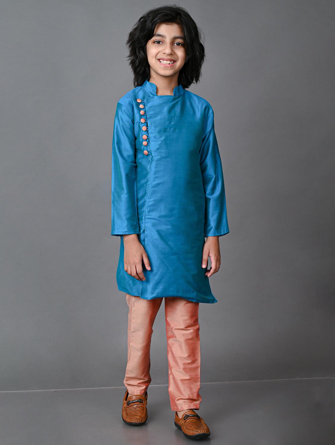 green silk blend kurta sets kurtas - 20943141 - Zoom Image - 0