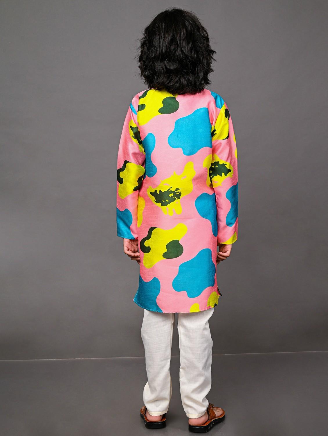 multi colored cotton silk kurta - 20943177 - Standard Image - 3