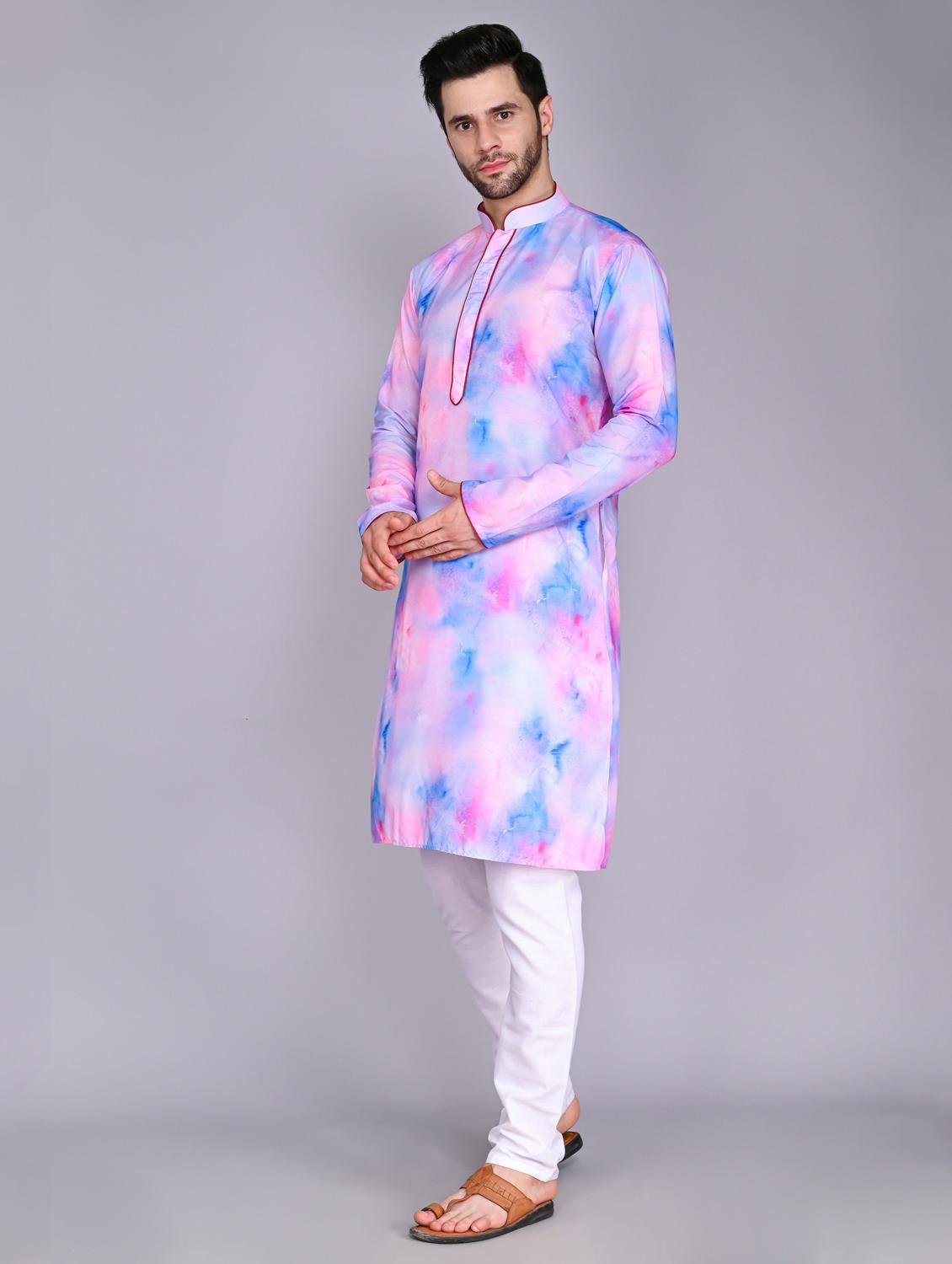men mandarin neck long sleeve kurta - 20943631 - Zoom Image - 0