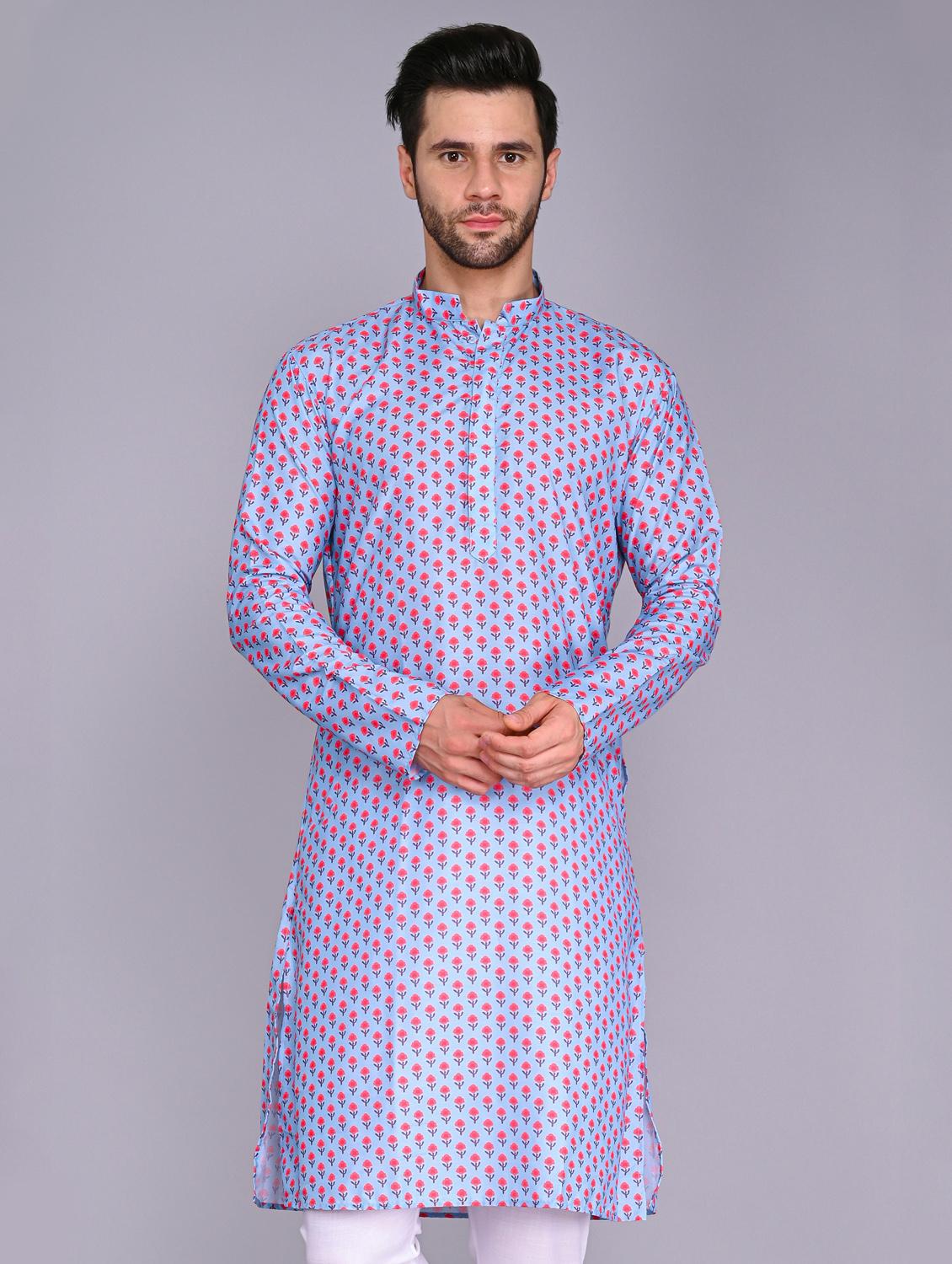 men mandarin neck long sleeve kurta - 20943640 - Zoom Image - 0