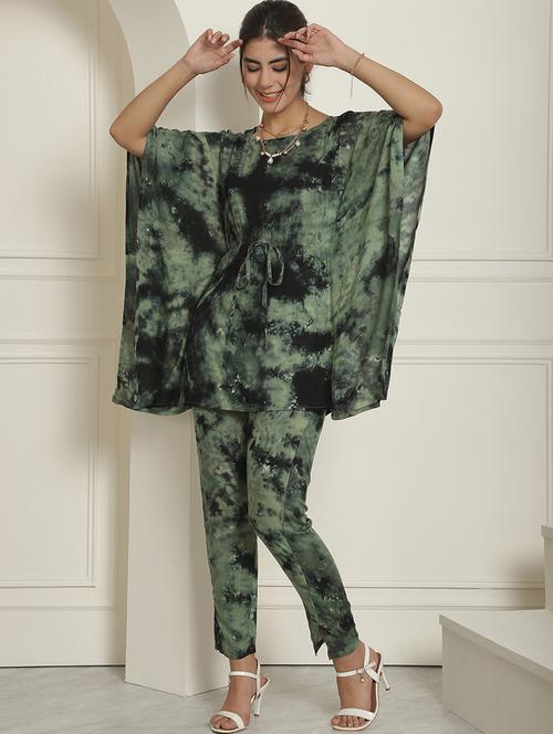 women long sleeve ethnic co-ord set - 20943763 - Standard Image - 0