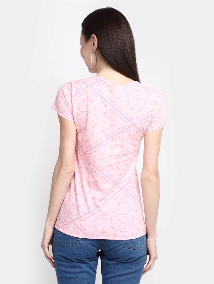 pink cotton printed t-shirt - 20944669 -  Standard Image - 3