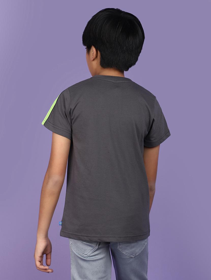 boys round neck placement print t-shirt - 20945009 - Standard Image - 3