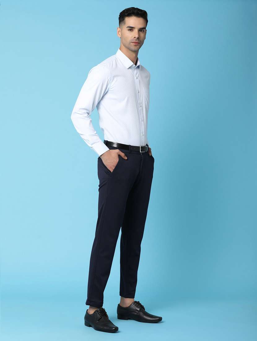 men solid ankle length formal trouser - 20945028 -  Standard Image - 3