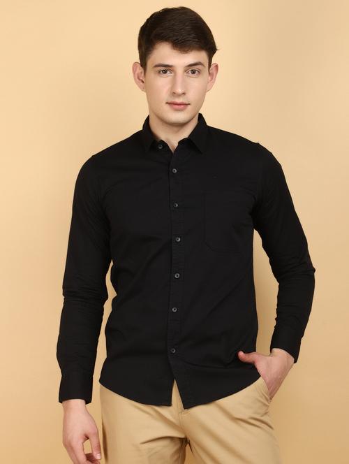 men solid cotton long sleeve casual shirt - 20945031 -  Standard Image - 0
