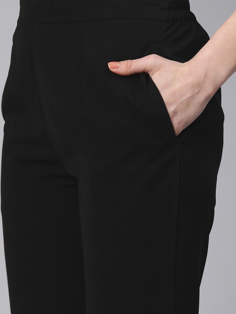 women black solid formal suit set - 20945250 - Standard Image - 5