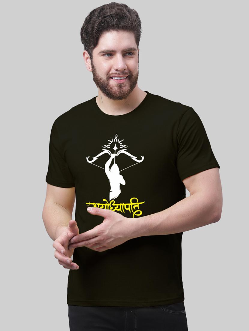 men front print short sleeve t-shirt - 20945408 - Zoom Image - 0