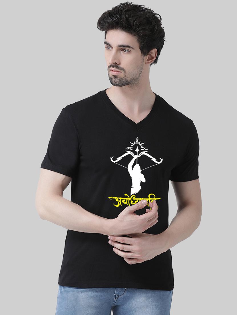 men front print short sleeve t-shirt - 20945434 - Zoom Image - 0