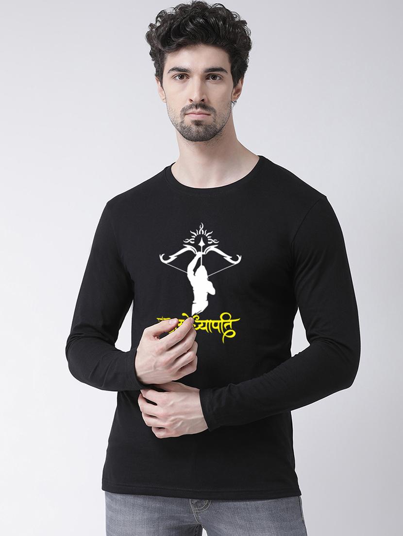 men chest print round neck t-shirt - 20945441 - Zoom Image - 0