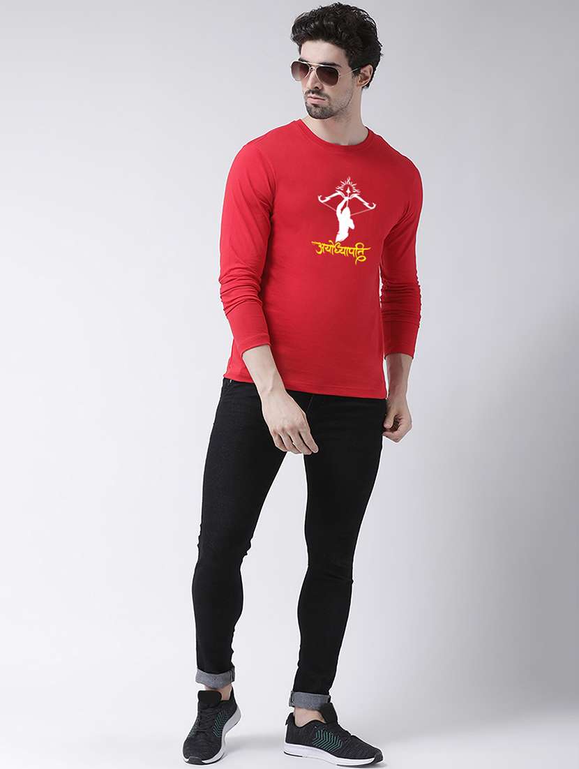 men round neck front print t-shirt - 20945442 - Standard Image - 3