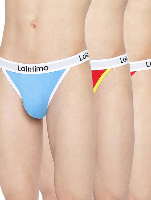 multi colored cotton 95% spandex 5% brief - 20945705 - Standard Image - 0