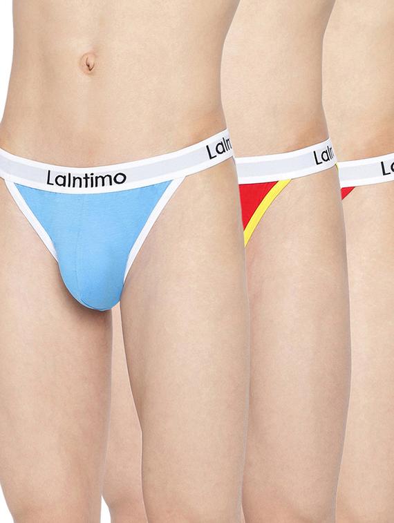 multi colored cotton 95% spandex 5% brief - 20945705 - Zoom Image - 0