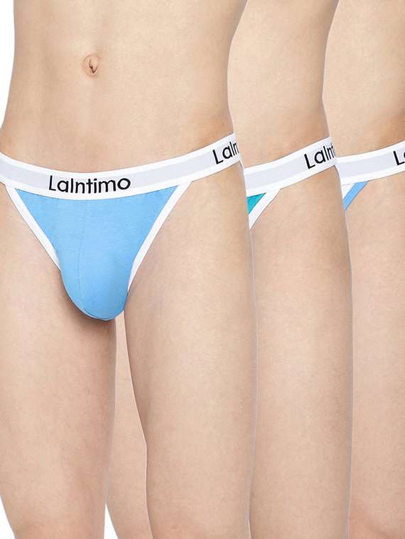 pack of 3 solid thongs - 20945804 -  Zoom Image - 0