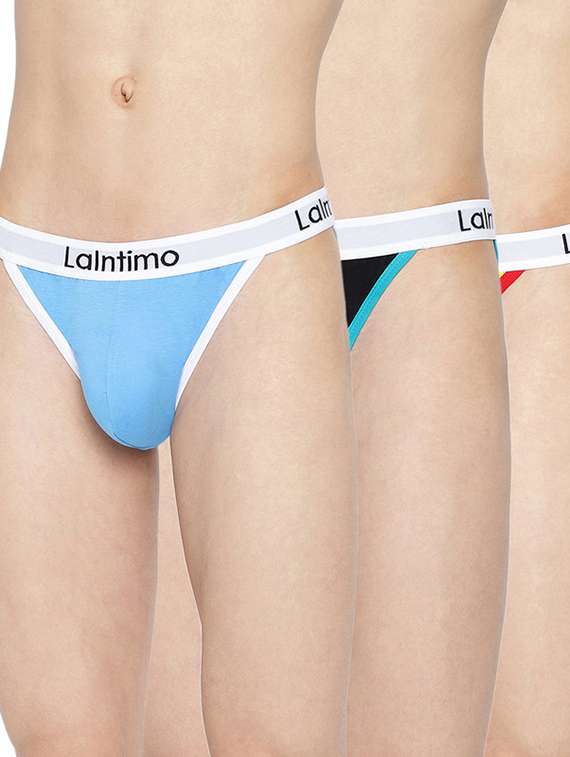 pack of 3 solid thongs - 20945822 -  Zoom Image - 0