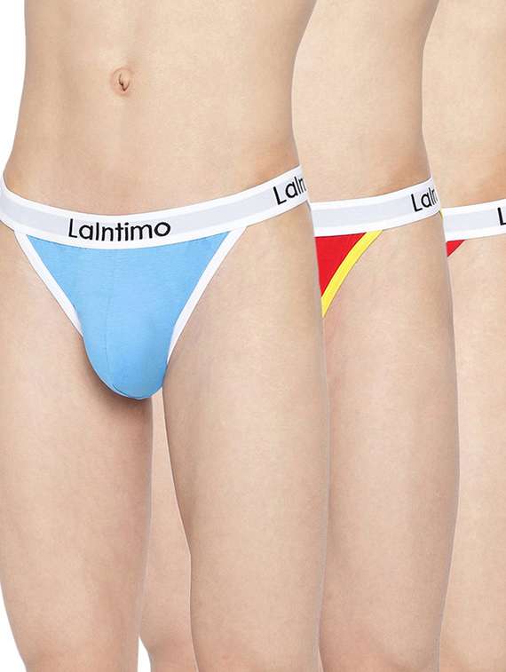 pack of 3 solid thongs