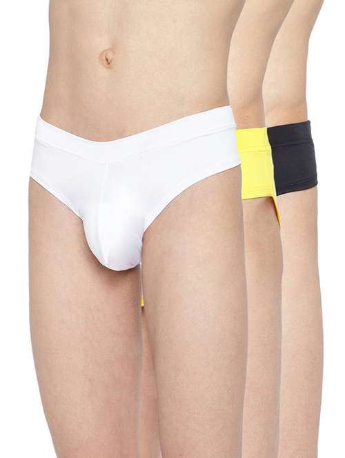 set of 3 multi coloured solid hipster brief - 20946021 -  Standard Image - 0