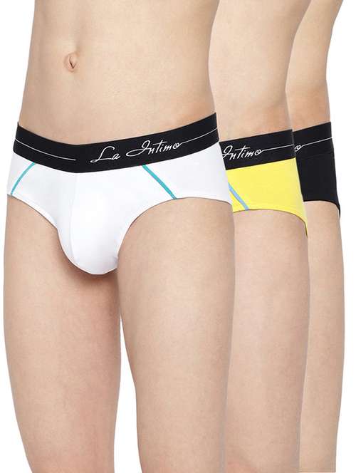 set of 3 multi coloured detailed hipster brief - 20946109 -  Standard Image - 0