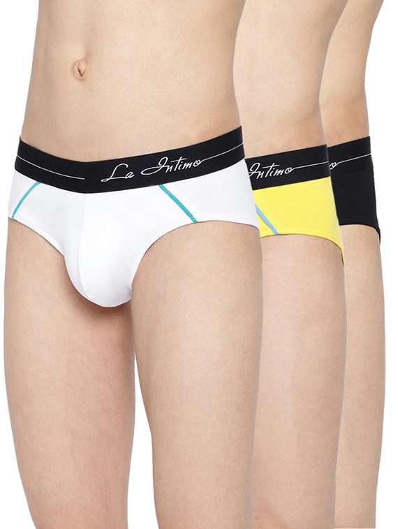 set of 3 multi coloured detailed hipster brief - 20946109 -  Zoom Image - 0