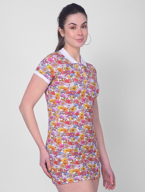 women floral print collared bodycon dress - 20946288 - Standard Image - 0