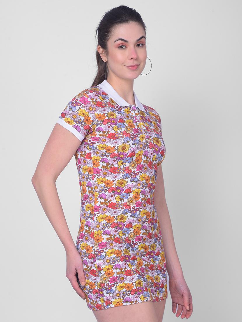 women floral print collared bodycon dress - 20946288 - Zoom Image - 0