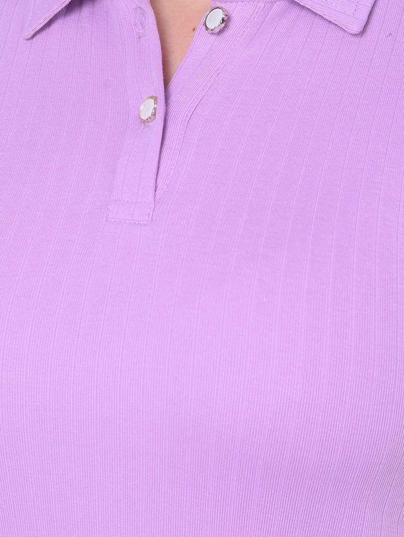 women polo neck solid mini bodycon dress - 20946291 -  Standard Image - 5