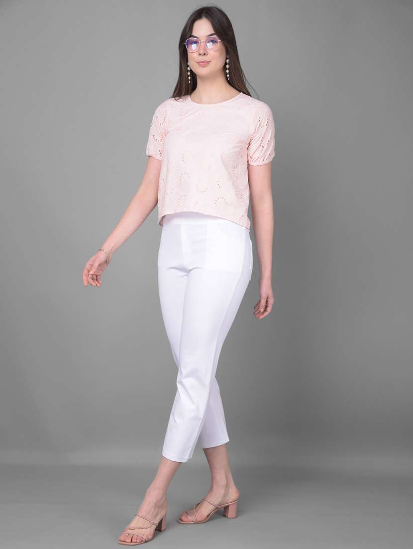 women rosewater schiffli high low top - 20946318 -  Standard Image - 5