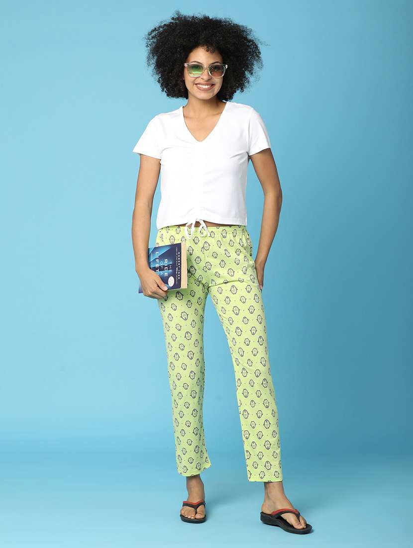 green cotton yoga pants track - 20946474 -  Standard Image - 3