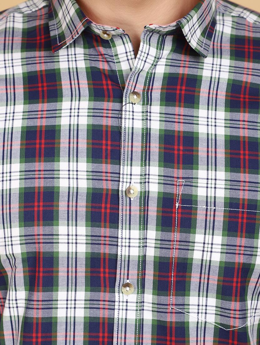 men checkered cotton casual shirt - 20946517 - Standard Image - 5