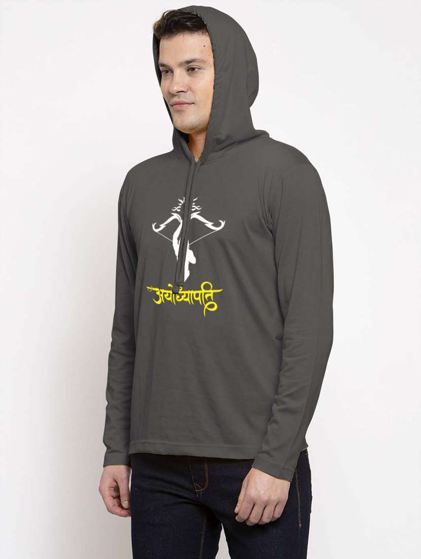 grey cotton chest print sweatshirt - 20947311 -  Standard Image - 3