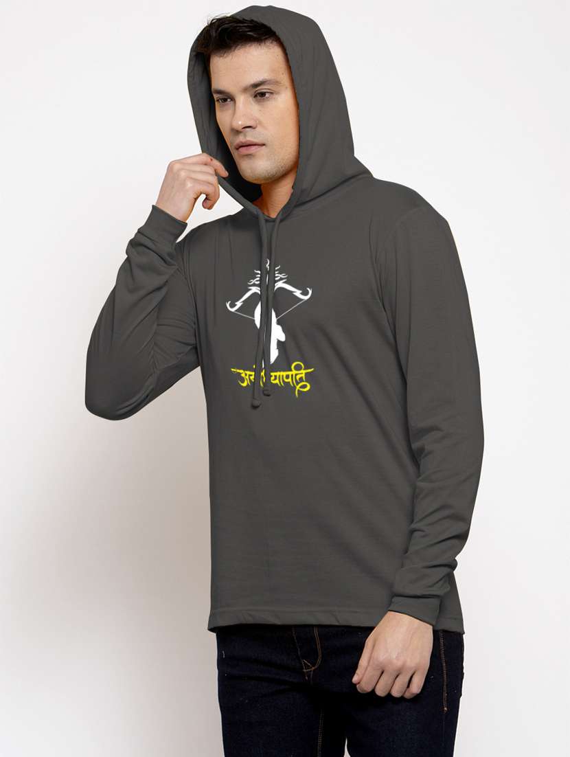 grey cotton chest print sweatshirt - 20947318 -  Standard Image - 3
