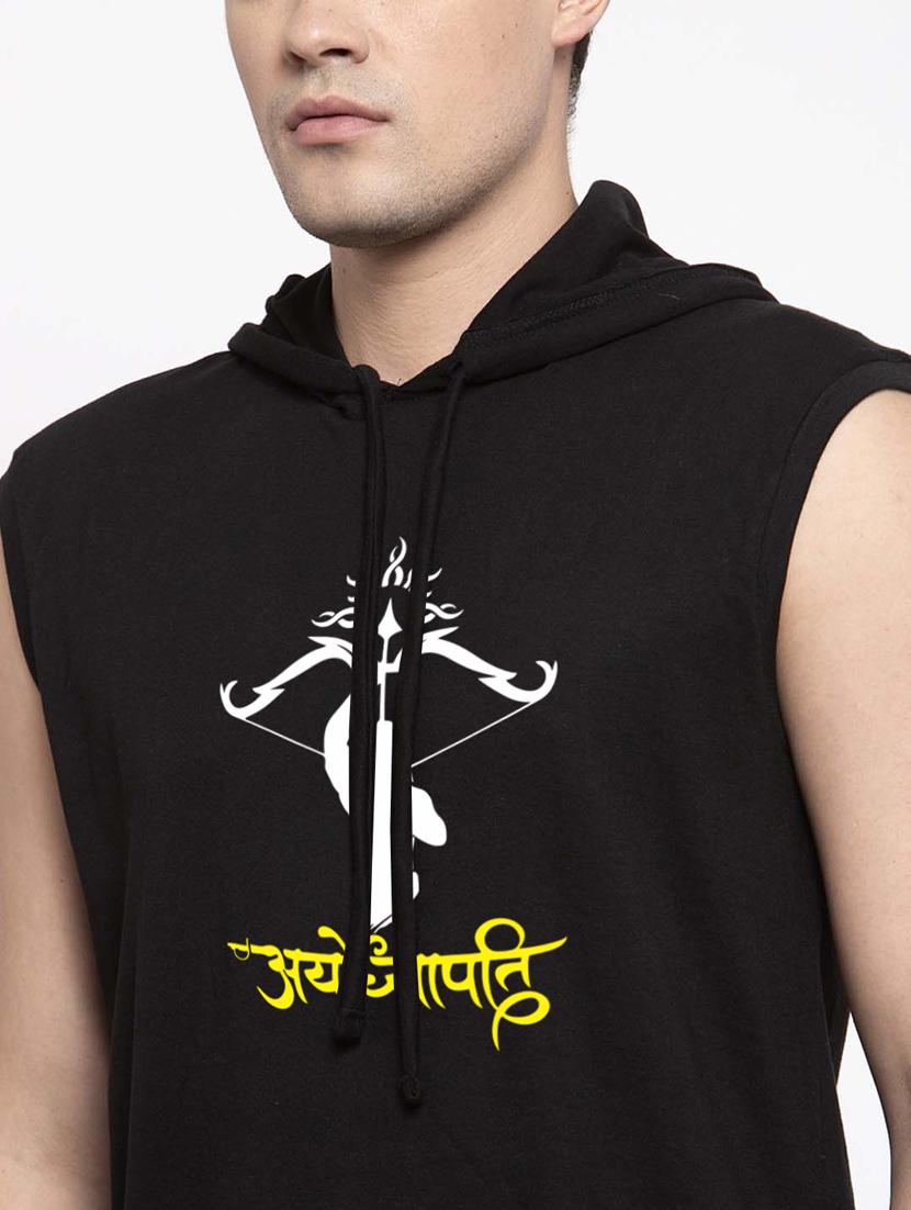 black cotton chest print sweatshirt - 20947319 - Standard Image - 5