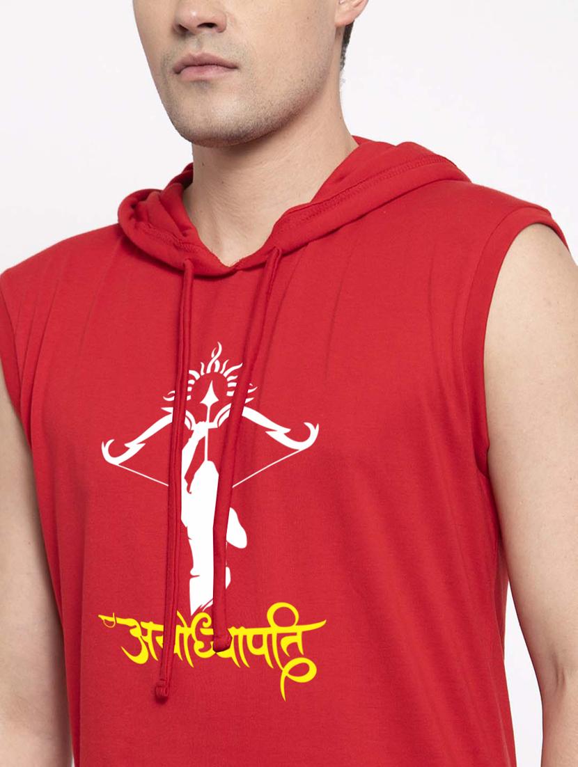 red cotton chest print sweatshirt - 20947320 - Standard Image - 5