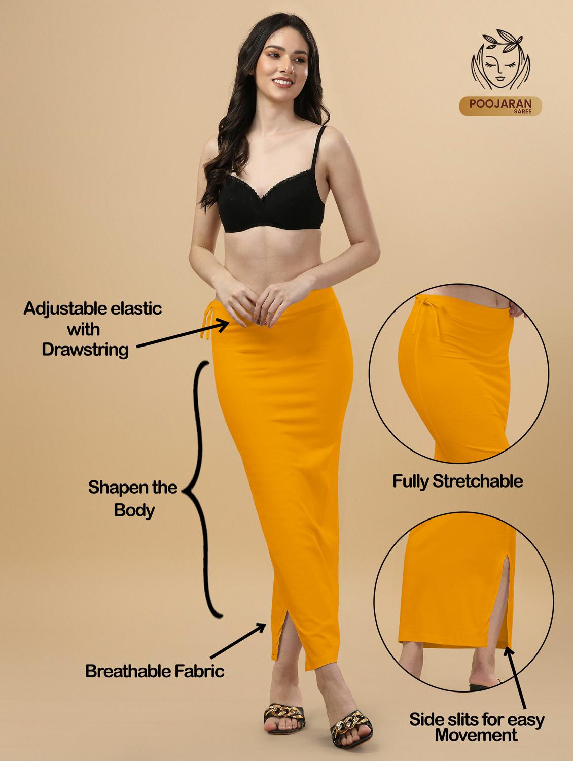 women lycra blend stretchable saree shaper - 20947401 - Standard Image - 3