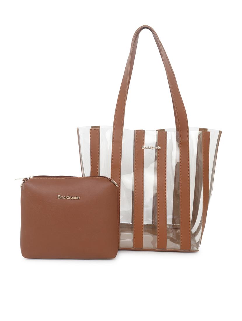 tan leatherette (pu) regular tote - 20948286 -  Zoom Image - 0