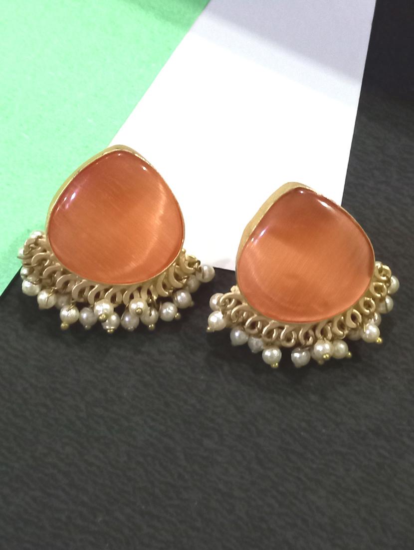 orange alloy studs earrings - 20948288 - Zoom Image - 0