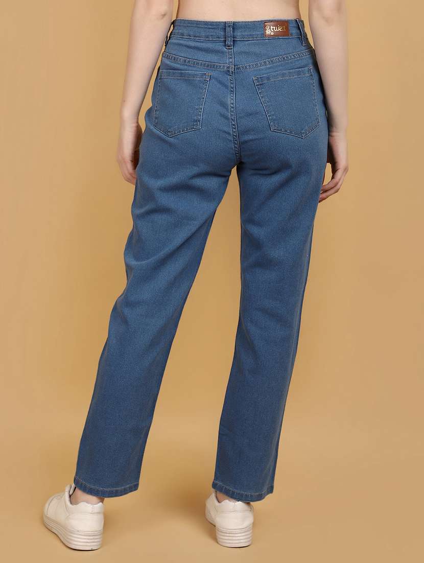 women mid risr denim jeans - 20948350 -  Standard Image - 3